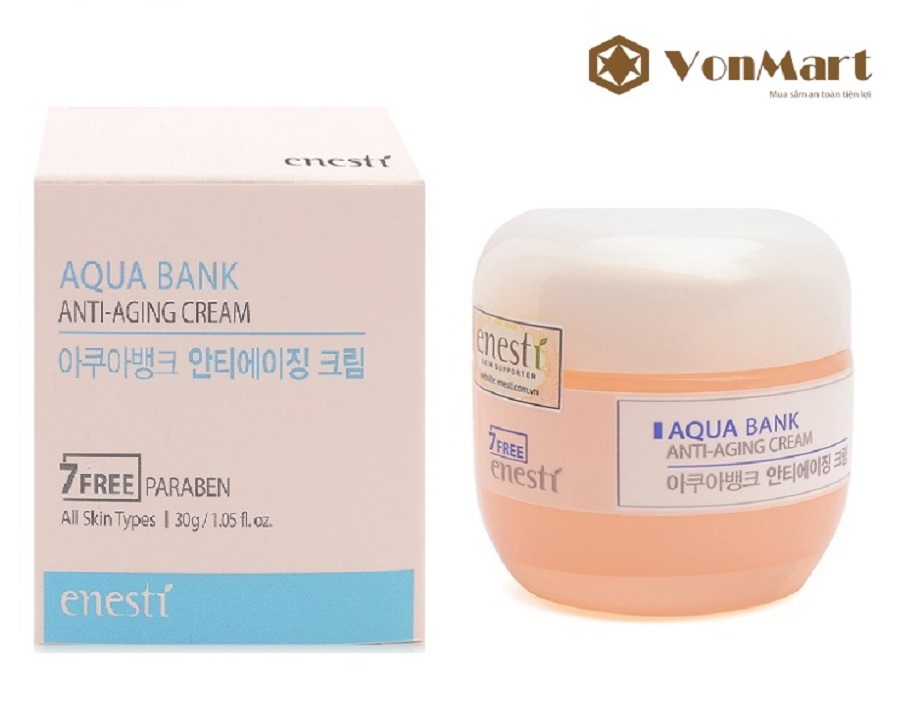 Kem chống nhăn Hàn Quốc Enesti Aqua Bank, ngăn ngừa lão hóa, bổ sung độ ẩm, da sáng khỏe 
