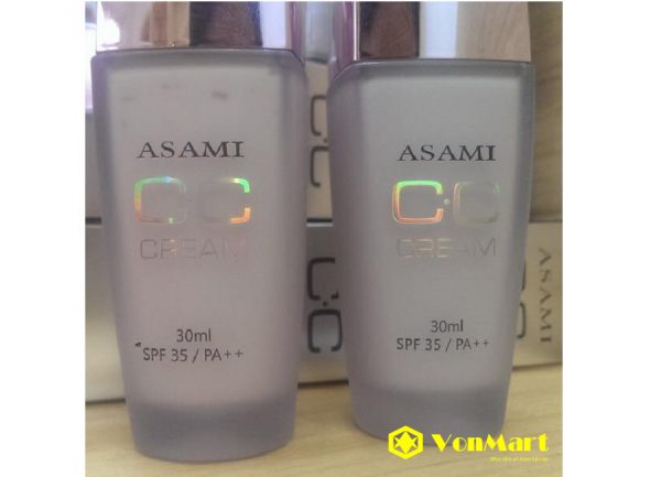 Kem nền chống nắng Asami C.C Cream, SPF35 PA++, che phủ, khóa ẩm, da trắng sáng láng mịn