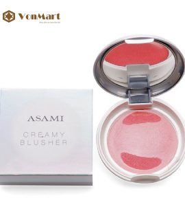 Phấn má hồng Asami Creamy Blusher PK02, dạng kem mịn, tông hồng ngọt ngào, trẻ trung, cho đôi má ửng hồng