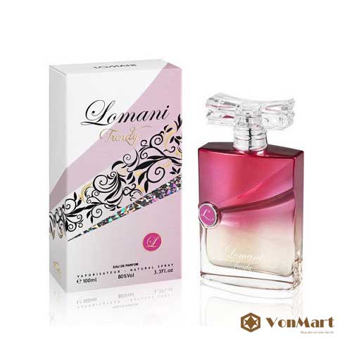 Nước hoa Lomani Trendy, Nước hoa nữ Pháp cao cấp, thơm lâu, Nữ tính, nhẹ nhàng quyến rũ
