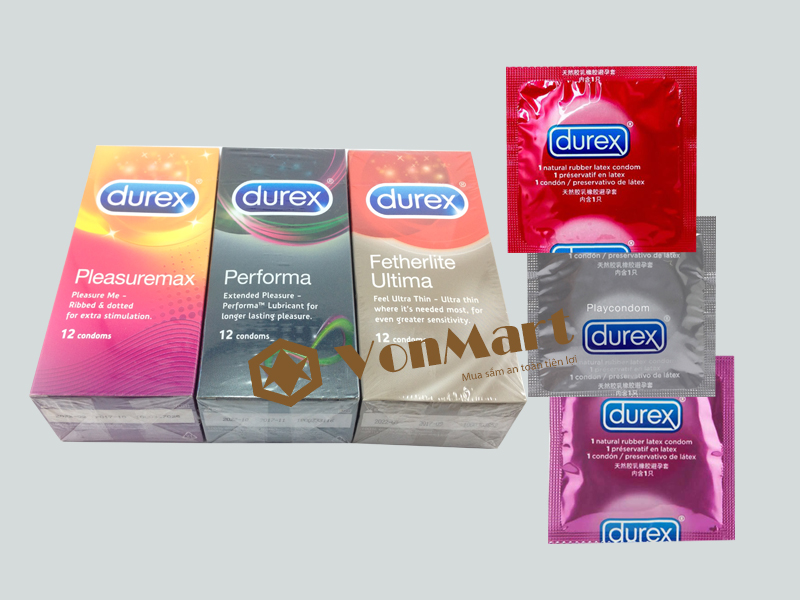 3 loại bao cao su Durex có chất bôi trơn, bao Durex chứa gel bôi trơn