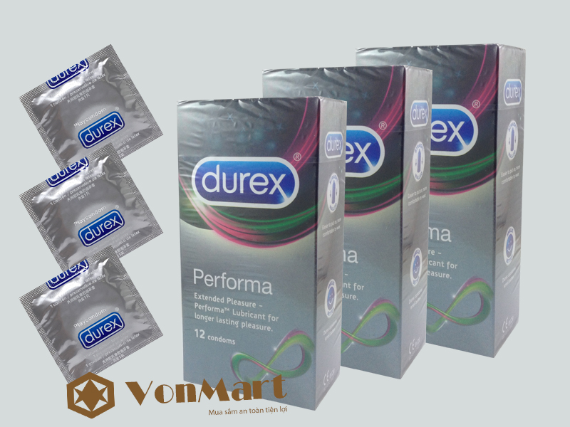 Bao cao su Durex đen, bao Durex Performa kéo dài thời gian quan hệ