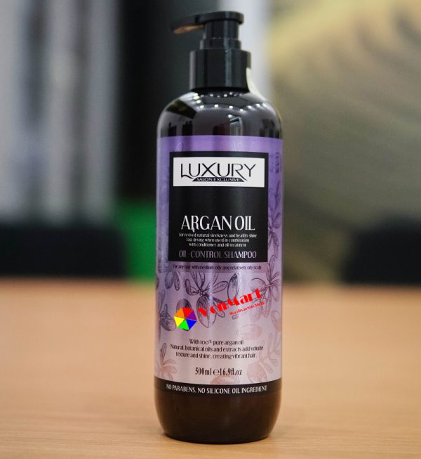Dầu gội đầu Luxury Argan Oil Control Shampoo 500ml, cân bằng dầu cho da đầu và tóc hiệu quả
