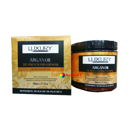 Mặt nạ dưỡng tóc Luxury Argan Oil, chống lão hóa và bay màu cho tóc nhuộm hiệu quả
